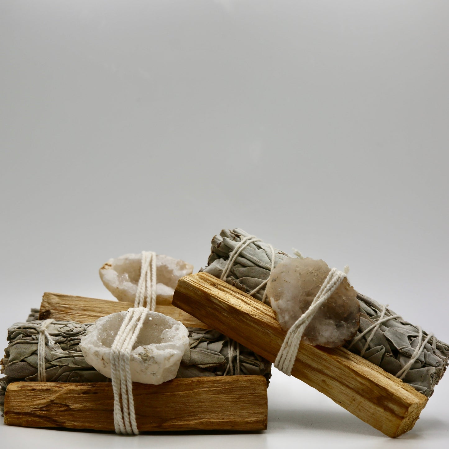 Mini Sage & Palo Santo Crystal Bundle