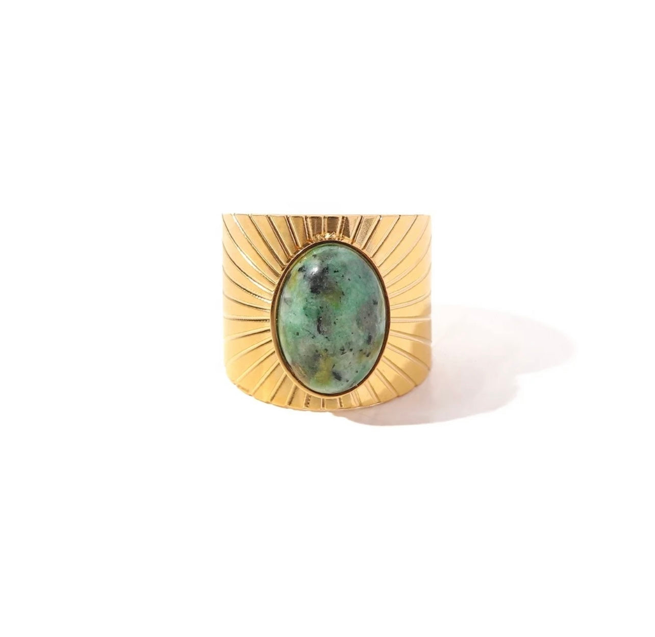 Natural Crystal Ring Variants: 18k Gold Plated