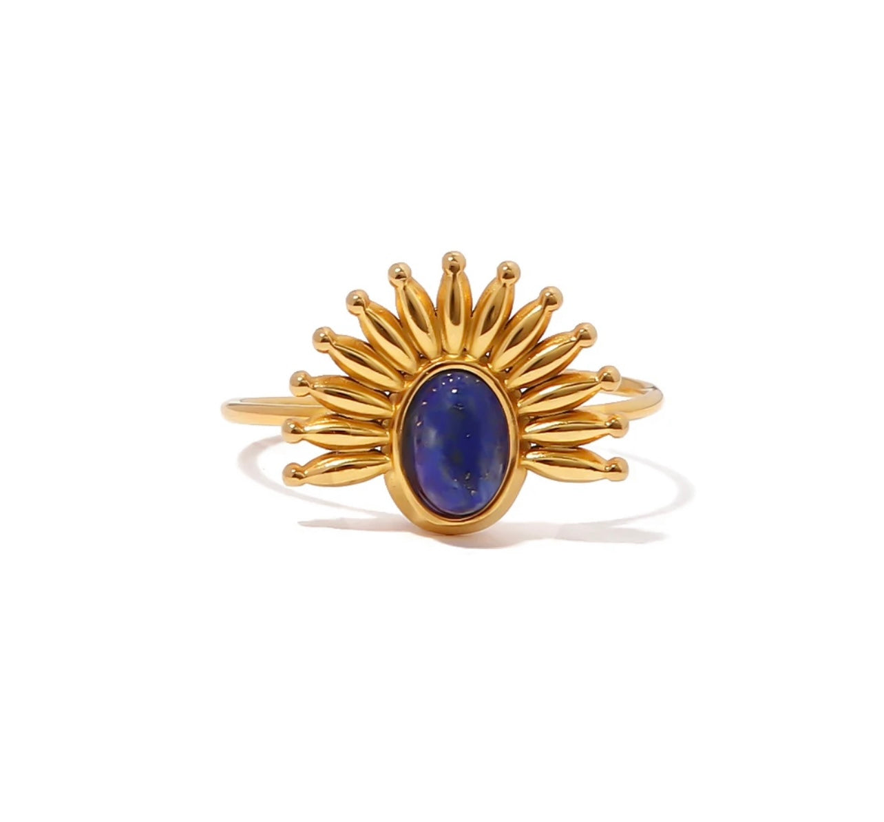 Natural Crystal Ring Variants: 18k Gold Plated