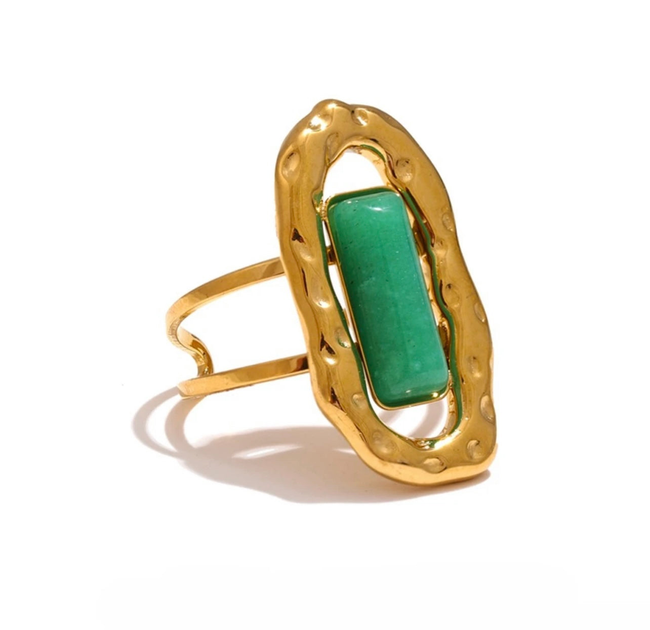 Green Agate 18K Gold