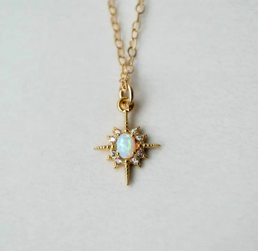 Natural Opal Keira Star Necklace